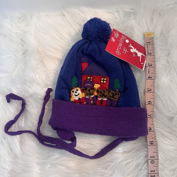 NOS VTG Lord & Taylor Child’s Goldilocks Three Bears Knit Cap With Pom-Pom Top - Picture 7 of 9